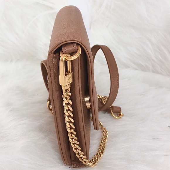 👜New Tory Burch 👜Bark Rolled Gold Britten Chain - Picture 4 of 6